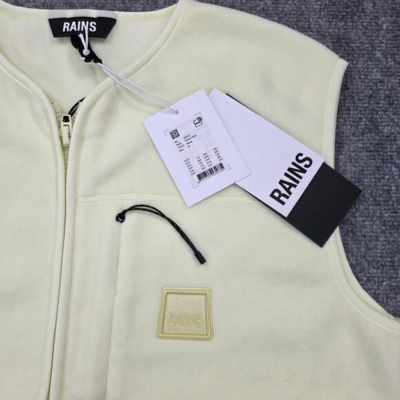 RAINS Vest Unisex Medium Yellow Breathable Insulated Water Repellent Fleece - Picture 14 of 16